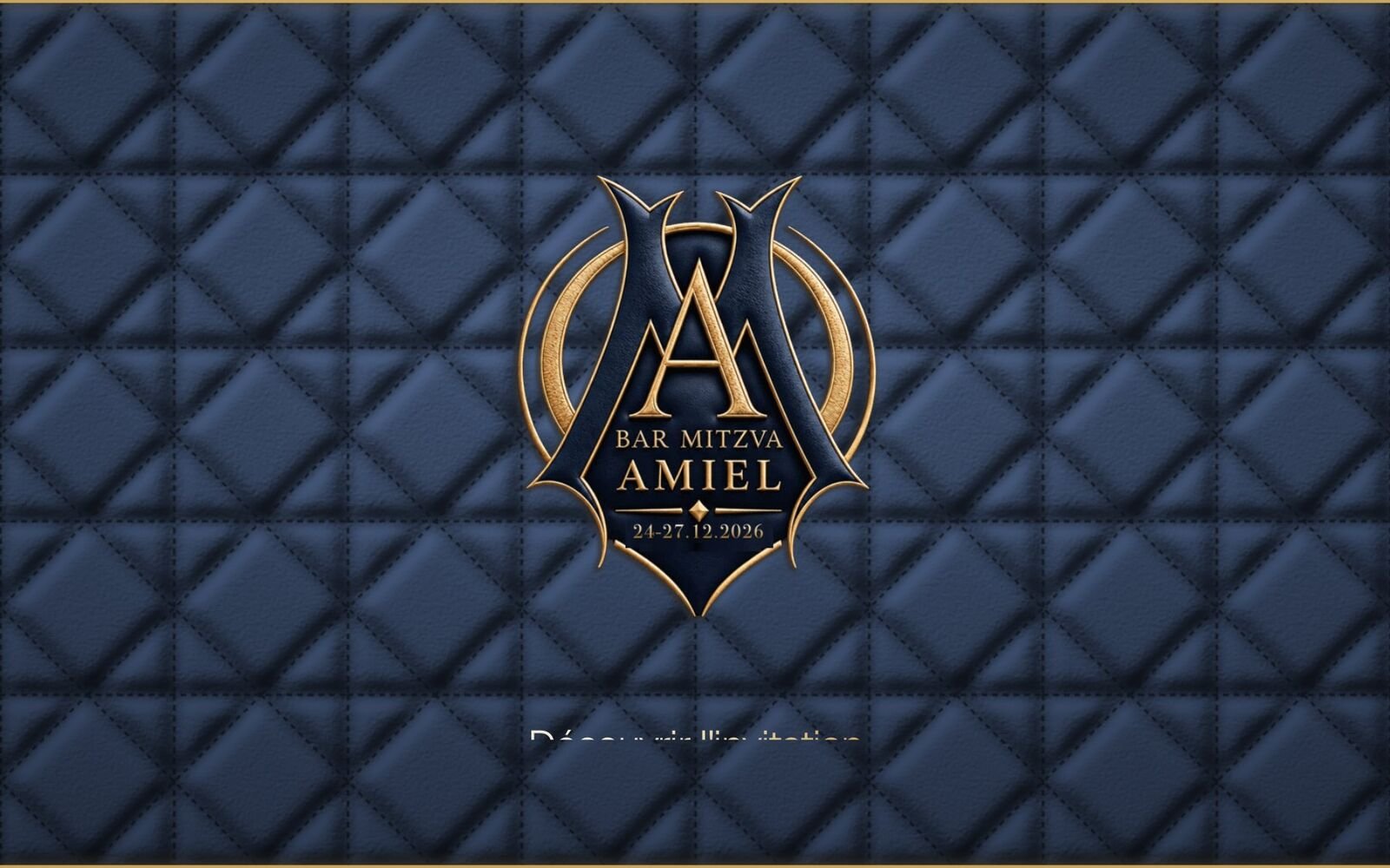 Exemple d'invitation site web : Gala